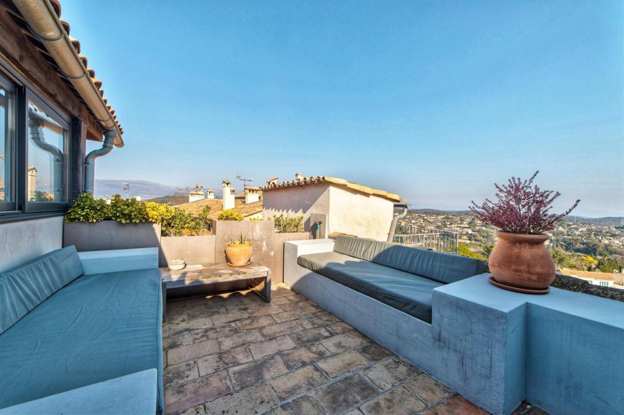 Townhouse Mougins In The Old Village, Fantastic View, Sea And Mountains מראה חיצוני תמונה