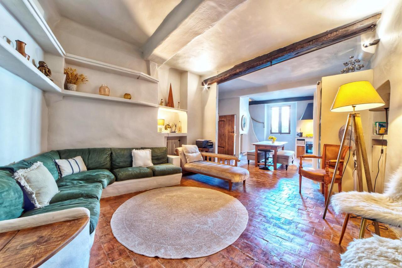 Townhouse Mougins In The Old Village, Fantastic View, Sea And Mountains מראה חיצוני תמונה