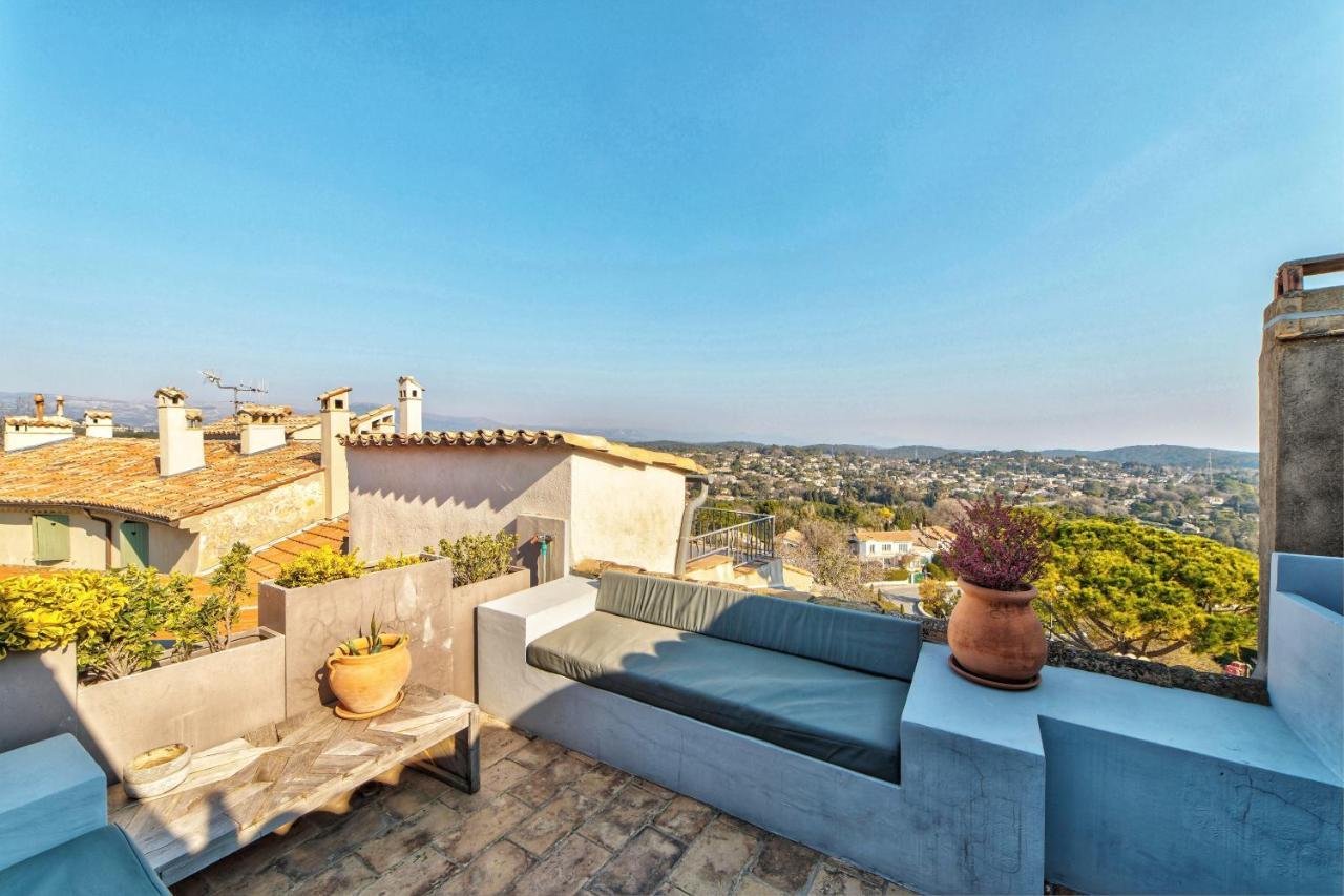 Townhouse Mougins In The Old Village, Fantastic View, Sea And Mountains מראה חיצוני תמונה